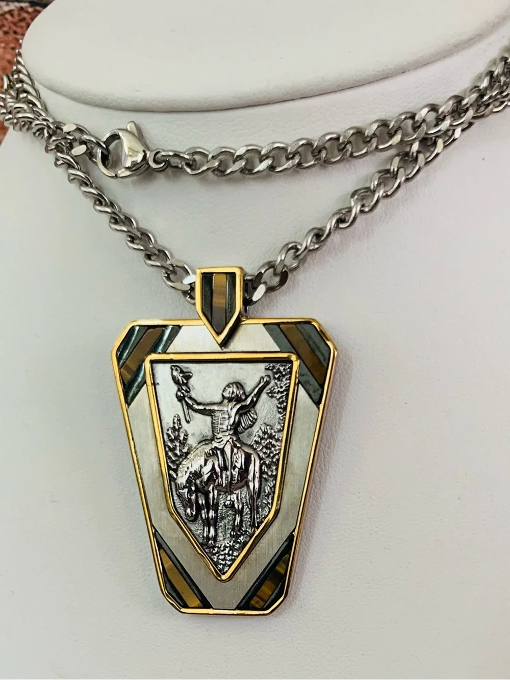 Chuck Ren Native American Pendant Necklace “Deliverance”